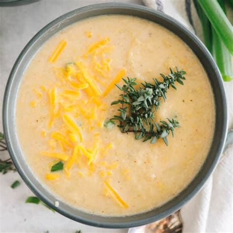 Creamy Roasted Cauliflower Soup Recipe The Healthy Maven