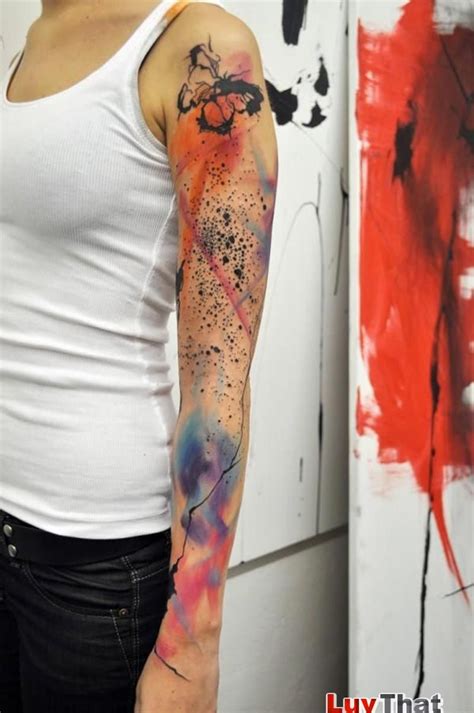 Splatter Tattoo Paint Splatter Tattoo Watercolor Tattoo Sleeve