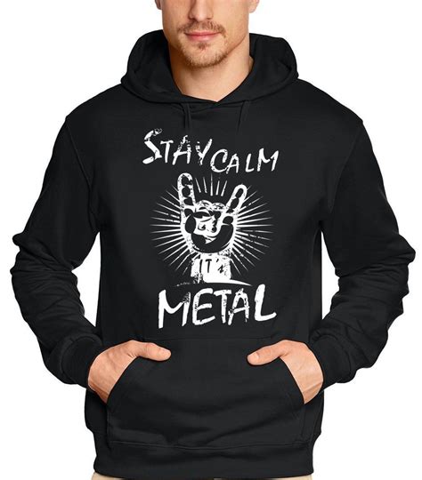 Stay Calm Its Metal T Shirt Oder Hoodie Schwarz S M L Xl 2xl 3xl