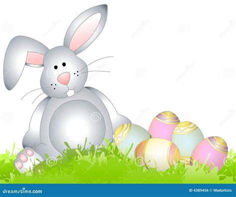 Easter Bunny Spring Grass Eggs Royalty Free Stock Image Image 4389456