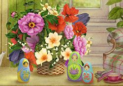 Forget about searching for the perfect paper card, stamps and then the mailbox. Happy Birthday Matryoshka Magic e-card by Jacquie Lawson