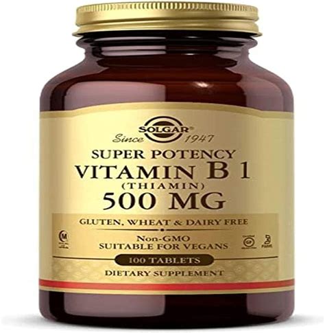 Buy Solgar Vitamin B1 Thiamin 500 Mg 100 Tablets Energy Metabolism