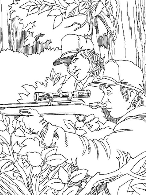 Hunting coloring pages