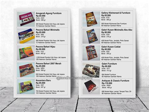 Contoh katalog dengan design paling menarik. Katalog Mebel - Wasiah Jati