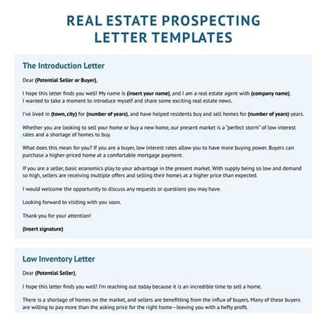 9 Free Real Estate Prospecting Letter Templates For Agents