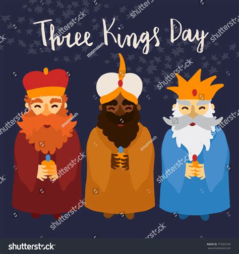 Three Kings Day Epiphany Greeting Card Stock Vector Royalty Free
