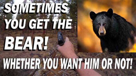 Sometimes You Get The Bear A Bear Encounter While Bowhunting Youtube