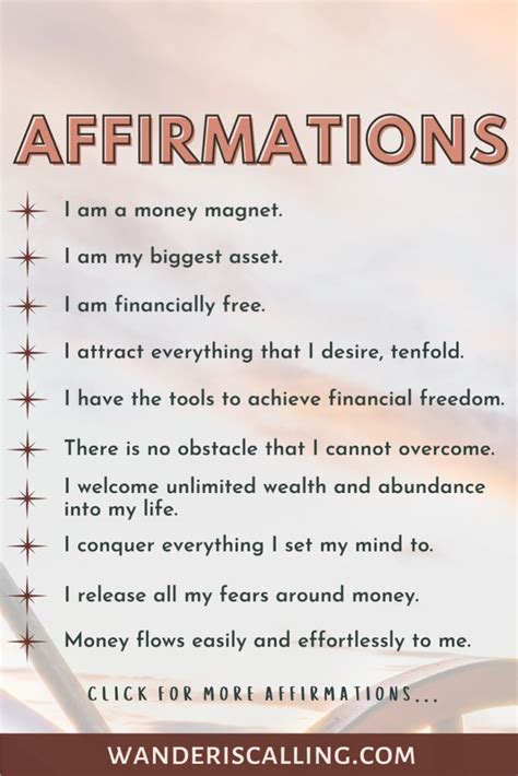 30 Powerful Money Affirmations To Attract Financial Freedom Artofit