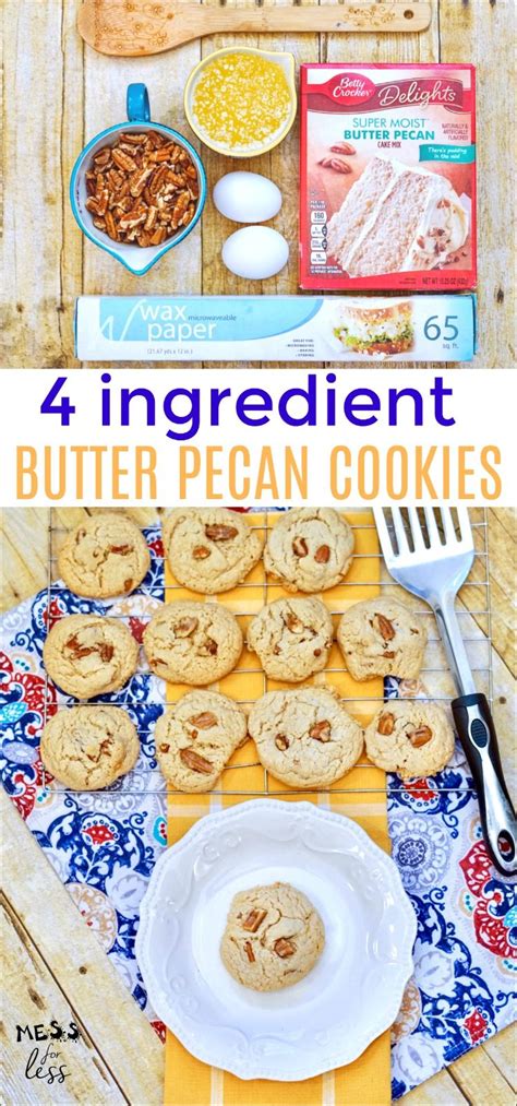 Meltingly soft, & infused with warm brown sugar, toasty browned butter, & crunchy nuts. These Easy Cake Mix Butter Pecan Cookies are made with ...