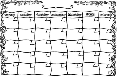 Print Blank Calendar Template Printable Week Calendar