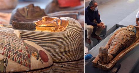 Egypt Unveils 100 Newly Discovered Sarcophagi Some With Mummies Inside