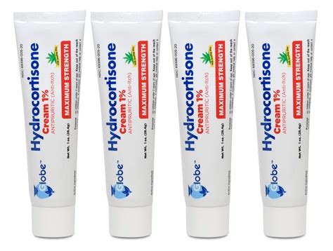 Globe Hydrocortisone Maximum Strength Cream 1 W Aloe Anti Itch