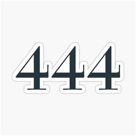Angel Number 444 Sticker For Sale By Syantzer Redbubble