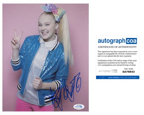 Jojo Siwa Dance Moms Signed Autograph 8x10 Photo Acoa Outlaw Hobbies