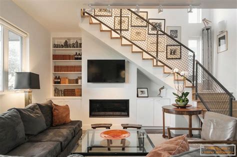 Interior Of The Living Room With Stairs To The Second Floor