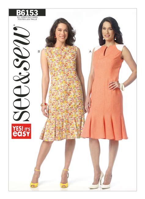 B6153 Butterick Sewing Patterns Sewing Dresses Dresses