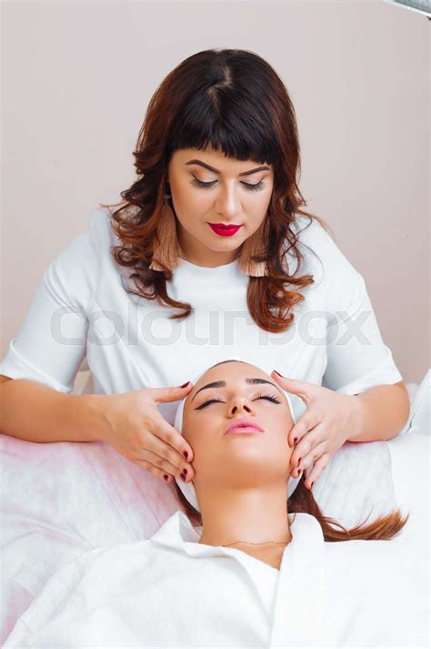 Cosmetic Massage Facial Treatment Stock Image Colourbox