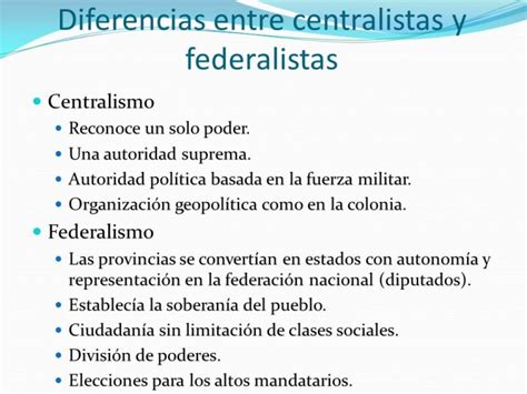 Diferencias Entre El Federalismo Y El Centralismo Arbol