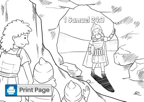 David Spares Saul Coloring Page Coloring Pages