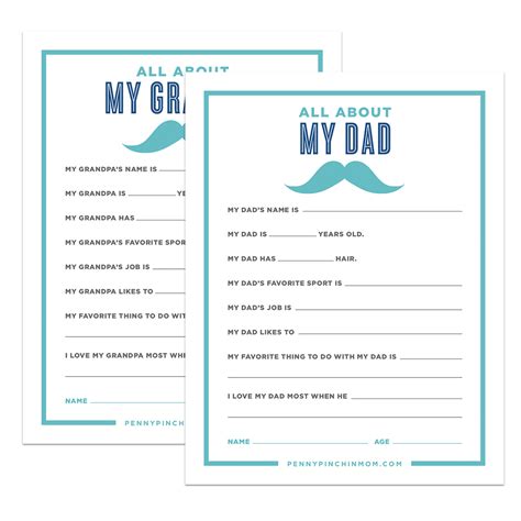 All About My Grandpa Printables
