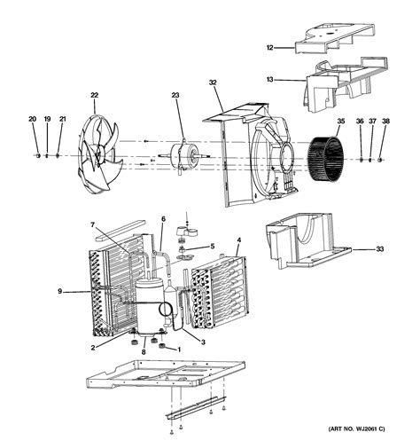 Ge Window Air Conditioner Parts Diagram Ge Aem12aqw1 Room Air