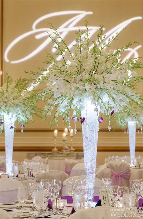 Tall White Orchids Wedding Centerpiece Idea Planning