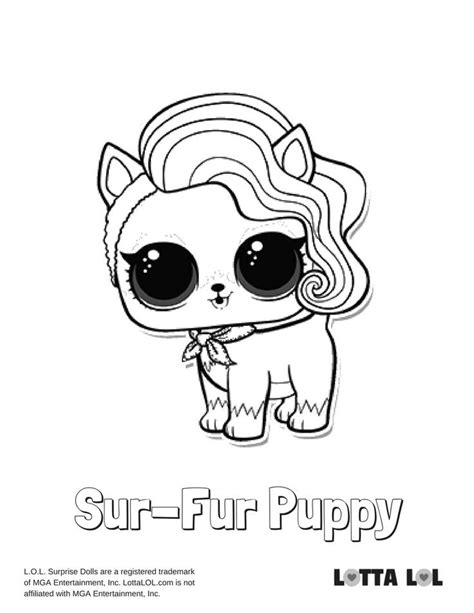 Sur Fur Puppy Coloring Page Lotta Lol Lol Puppy Coloring Pages