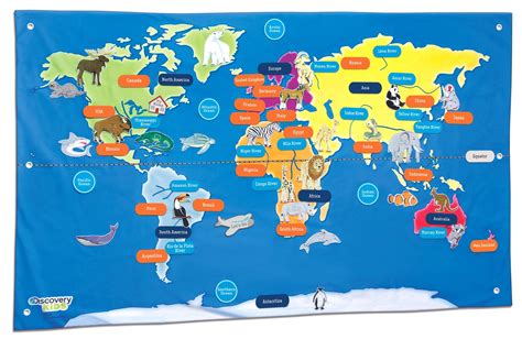 Illustrated Map Of The World For Kids Childrens World Map Printable