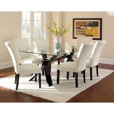 Set (table & 6 side chairs), created for macy's. Hargrave 7 Piece Dining Set | Glass dining room table ...