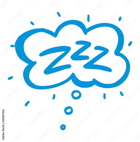 Sleep Comic Bubble Zzz Sleeping Bubble Icon Vector Stock Vector