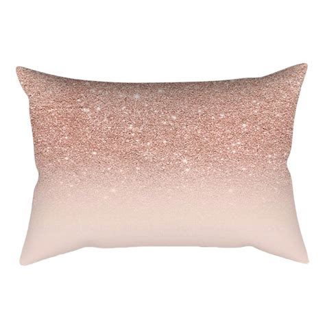 Rose Gold Peach Skin Cashmere Pillow Case Rectangle 30x50cm Pillowcase