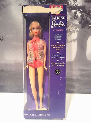 Nrfb Vintage Mattel Barbie Talking Nape Curl Blonde Hair Ultra Rare Ebay