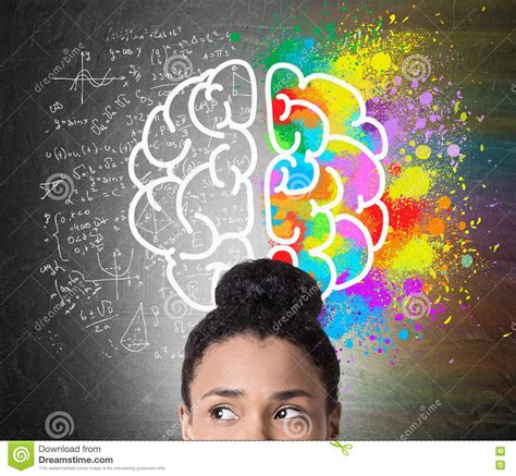 Close Up Of African Girl S Head And Brain Image Stock Image Image Of