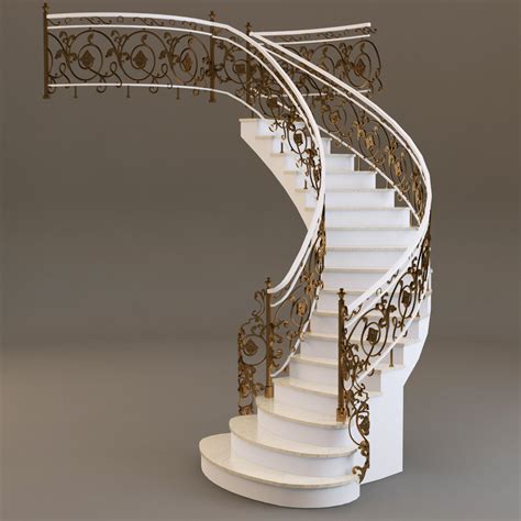 Classical Staircase 3d Model Cgtrader