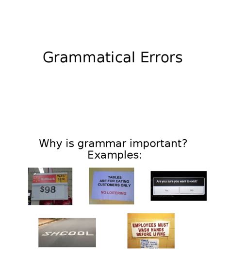 Grammatical Errors Pdf