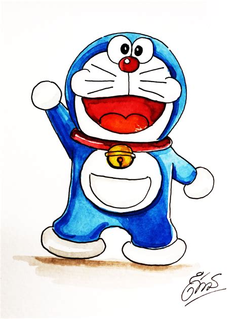 Doraemon Face Drawing