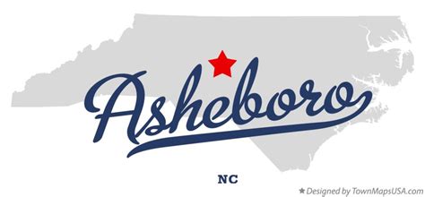 Map Of Asheboro Nc North Carolina
