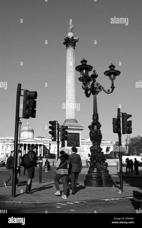 A View Of Trafalgar Square London England Stock Photo Alamy