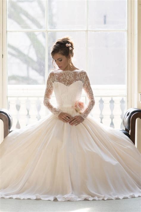 Elegant Lace Ball Gown Princess Wedding Dresses 2018 Long