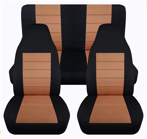 fits jeep wrangler yj 1987 through 1995 car seat covers front and rear
