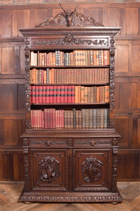 Outstanding Carved Victorian Bookcase 758388 Uk