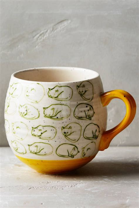 Cat Study Mug By Leah Goren Crockery Kitchenware Tableware Crackpot