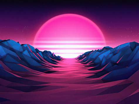 2560x1440 Purple Sunrise 4k Vaporwave 1440p Resolution Wallpaper Hd