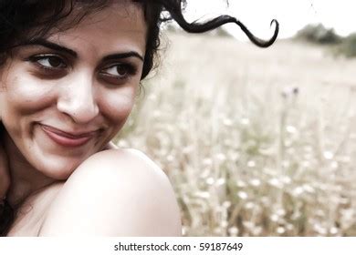 Naked Girl Field Portrait Stock Photo Shutterstock