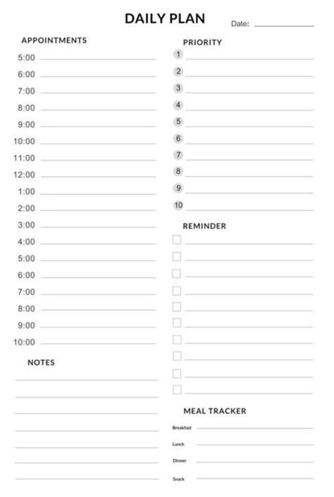Best Daily Planner Templates Word Excel Printable