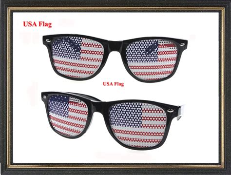 usa flag sunglasses stickers logo glasses fashion party glasses pinhole lens sunglasses custom