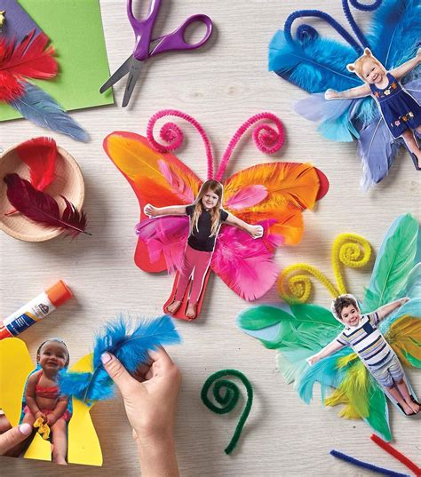 How To Make A Kids Feather Butterfly Joann Crafts Feathers Kids