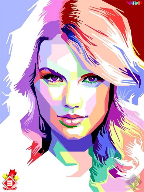 Taylor Swift In Wpap By Fajryalfatih Wpap Art Pop Art Pop Art Face
