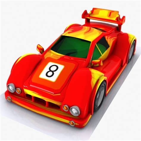 Cartoon Race Car 3d Model 15 Obj Unknown Fbx 3ds Max Free3d