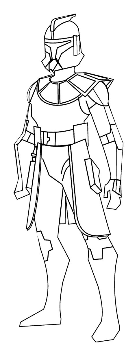 Clone Wars Trooper Coloring Pages Drawing Star Arf Arc Commander Phase